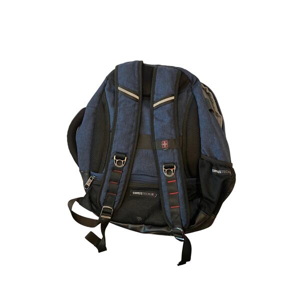 Swiss Tech Blue Padded Computer Backpack - Picture 2 of 5